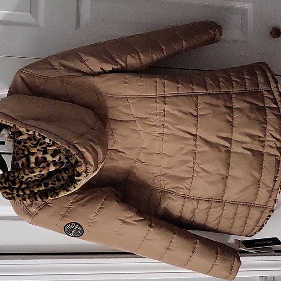 Bebe winter jacket with animal print lining - Picture 3 of 3